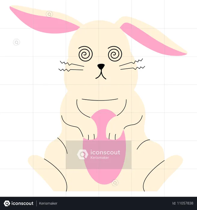 Confused Bunny  Illustration