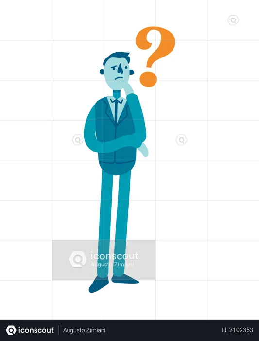 Confused Businessman  Illustration
