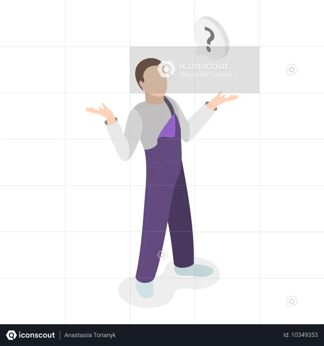 Confused businessman  Illustration