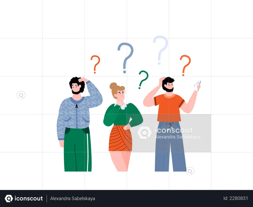 Confused customers  Illustration