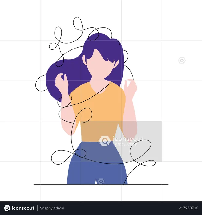 Confused girl  Illustration