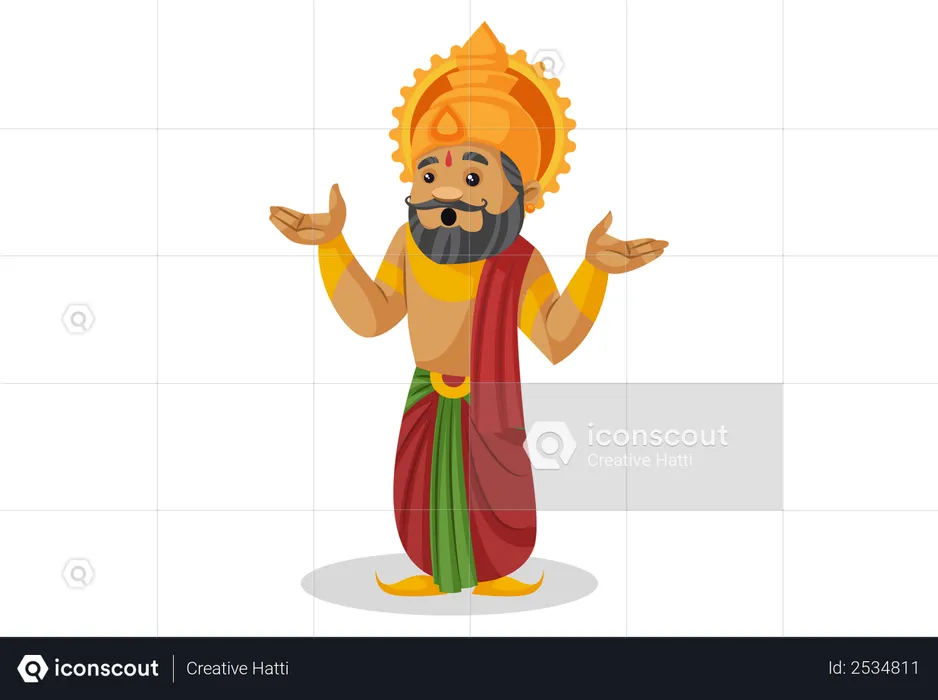 Confused King Dasharatha  Illustration