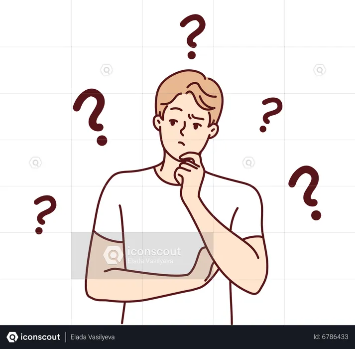 Best Confused Man Illustration Download In Png And Vector Format 