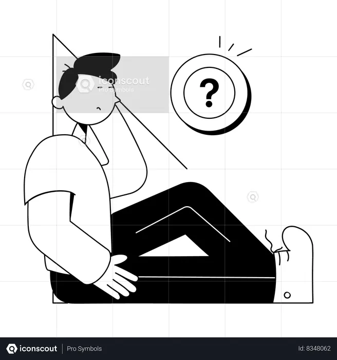 Confused Person  Illustration