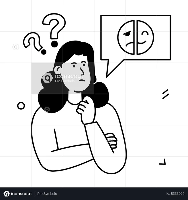Confused Personality  Illustration