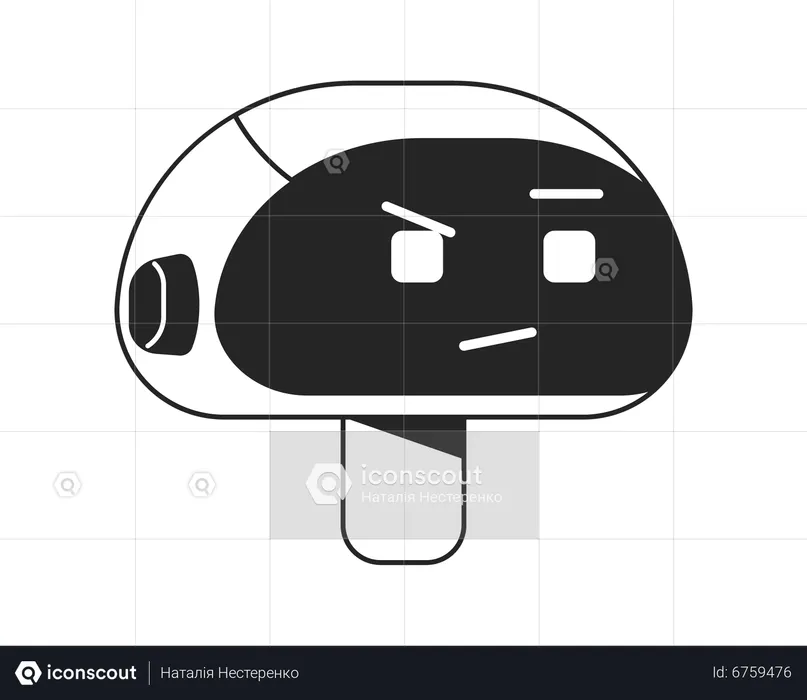 Confused robot face  Illustration