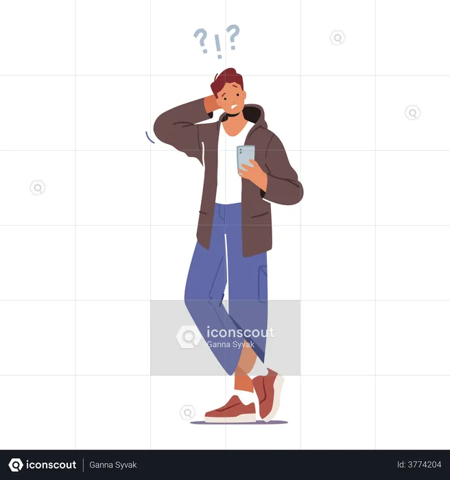 Confused Student  Illustration