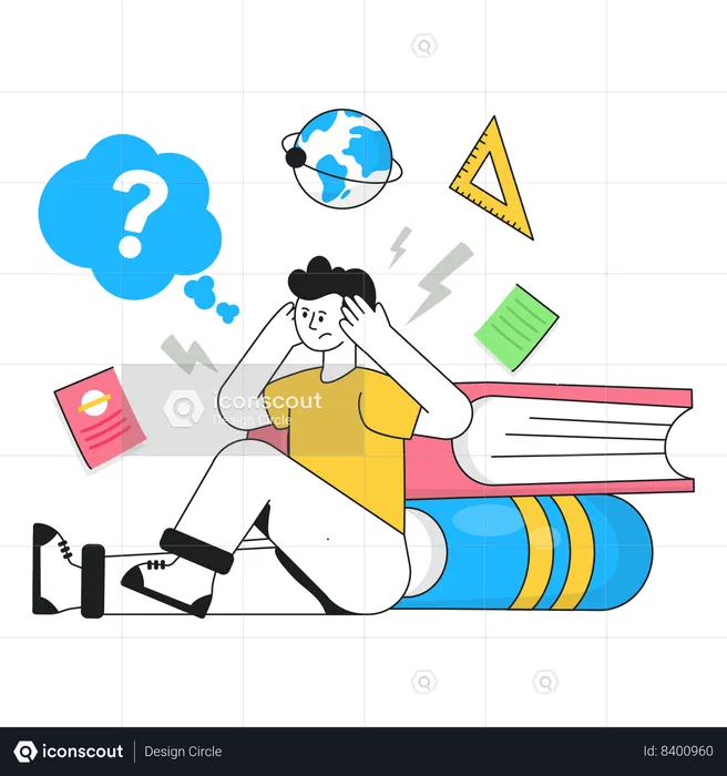 Confused student  Illustration