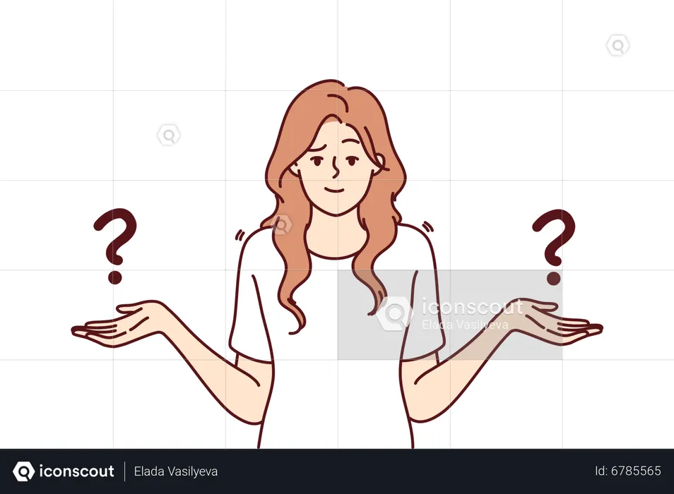 Confused woman  Illustration