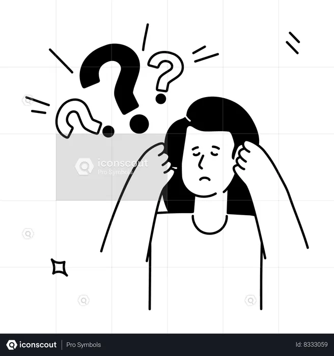 Confused Woman  Illustration