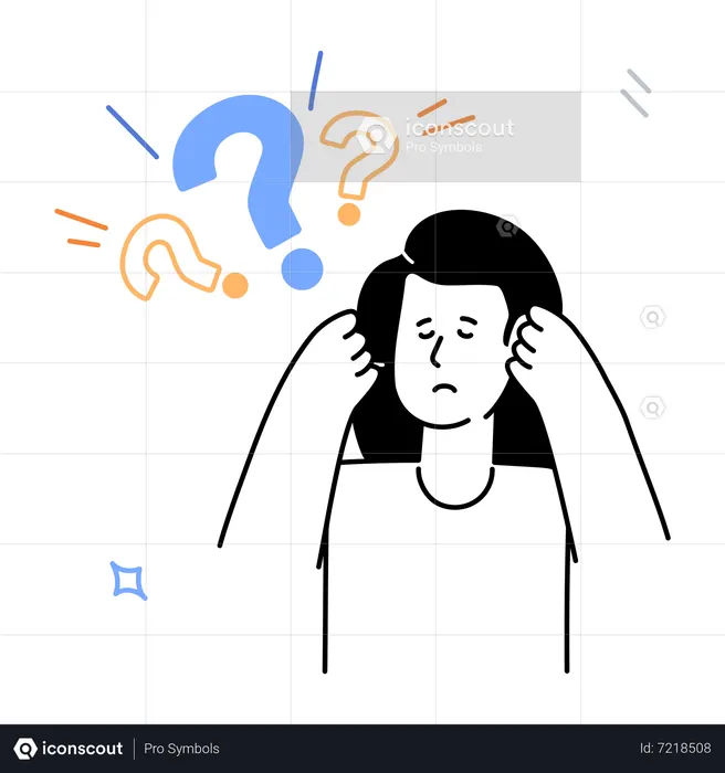 Confused Woman  Illustration