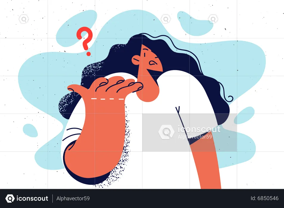 Confused woman  Illustration