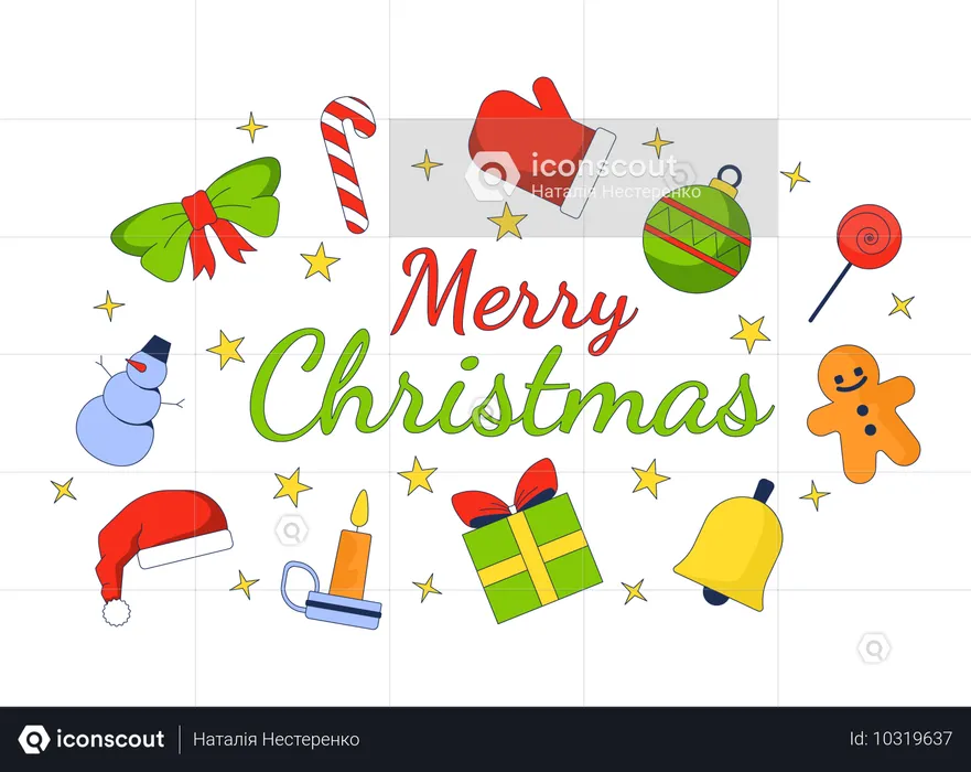 Congratulations Merry Christmas  Illustration