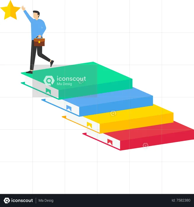 Conhecimento para alcançar o sucesso  Ilustração