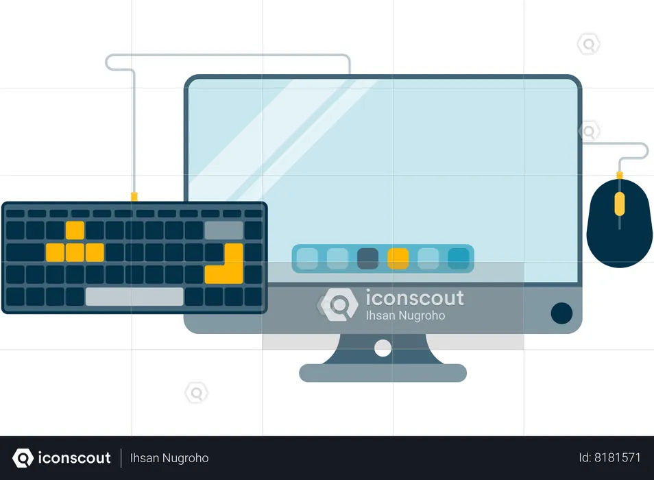 Conjunto de dispositivos informáticos  Ilustración