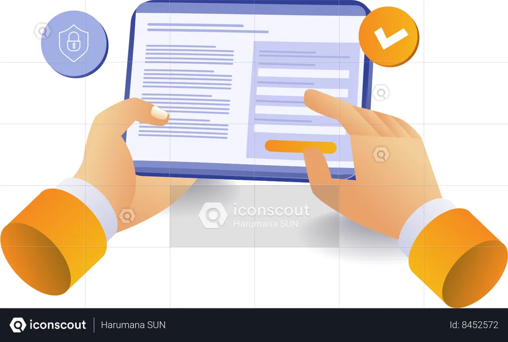 Connectez-vous au compte Web de l'application personnelle  Illustration