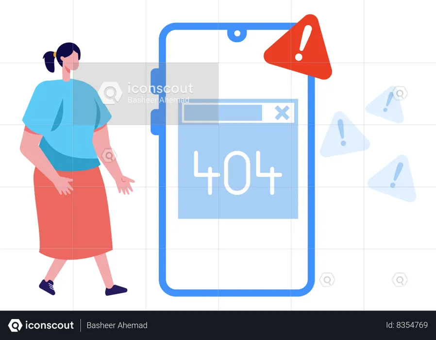 Connection Error 404  Illustration