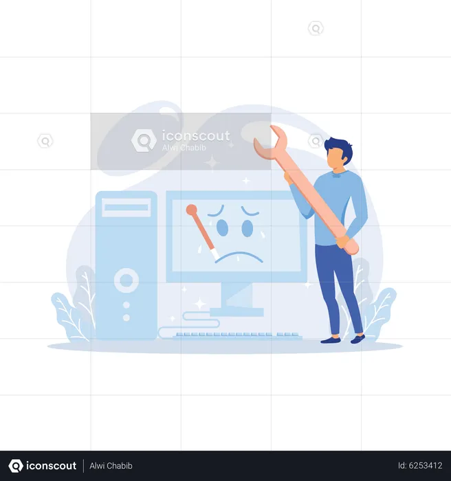 Conserto de computador  Ilustração