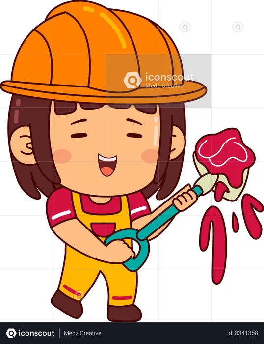 Fille de constructeur  Illustration