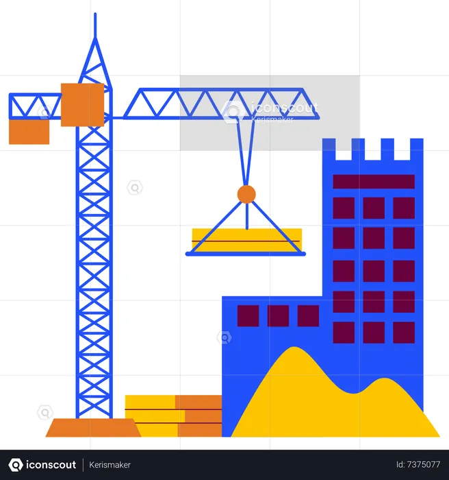 Construction crane  Illustration