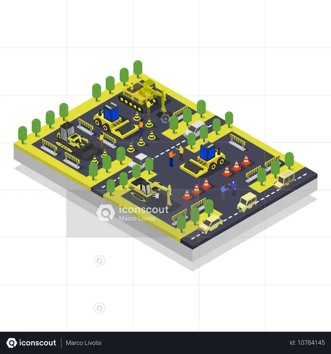 Construction de route  Illustration