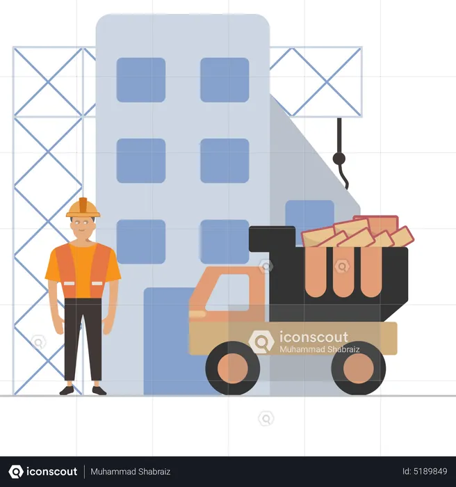 Construction Dumper Truck  Illustration