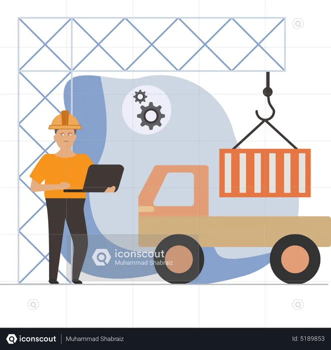 Construction Dumper Truck  Illustration