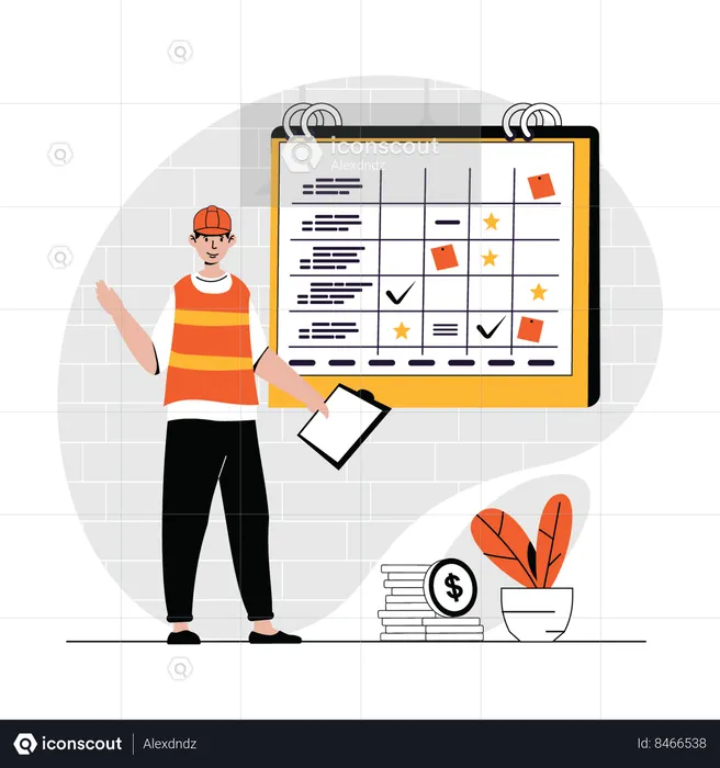 Construction engineer  Illustration