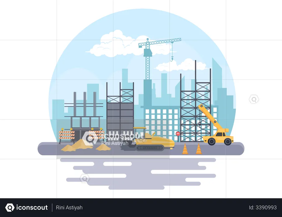 Construction Project  Illustration