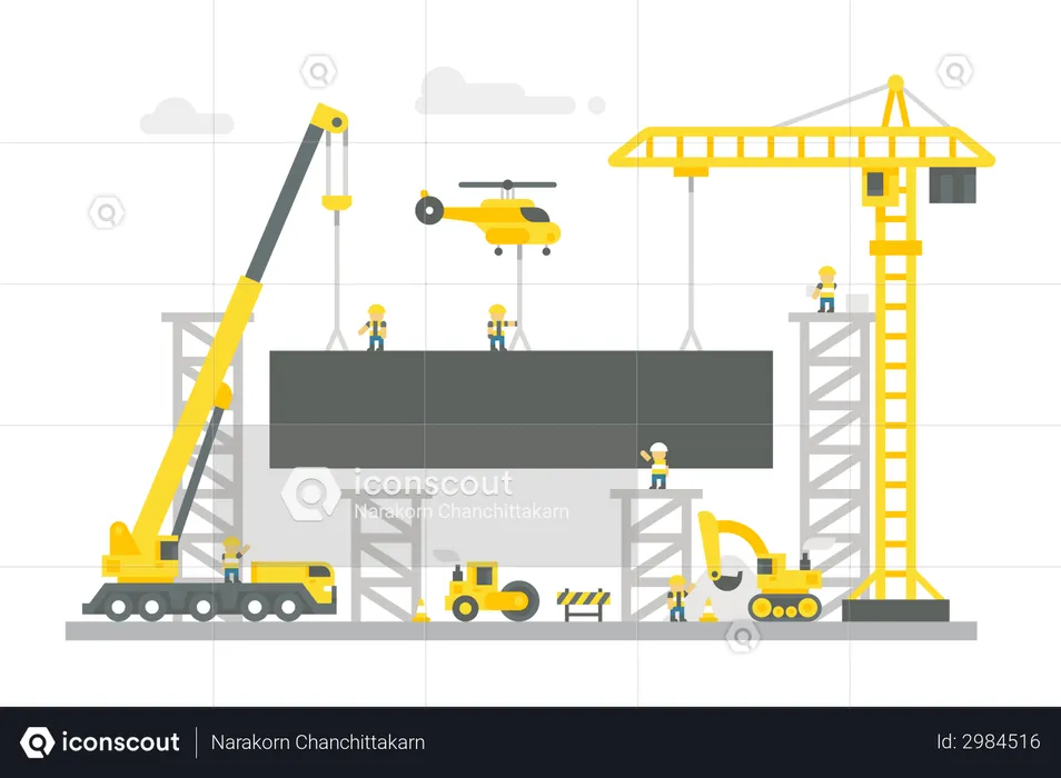 Construction project  Illustration