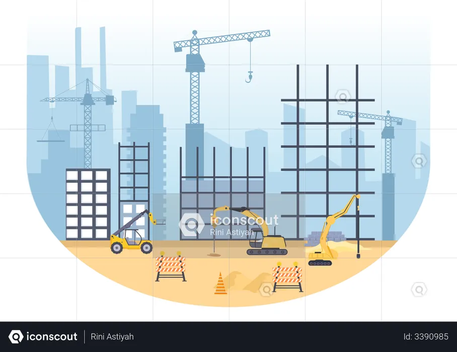 Construction Project  Illustration