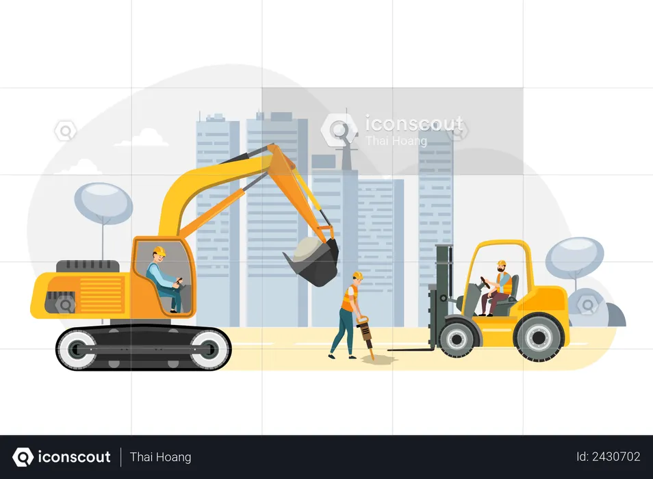 Construction site  Illustration
