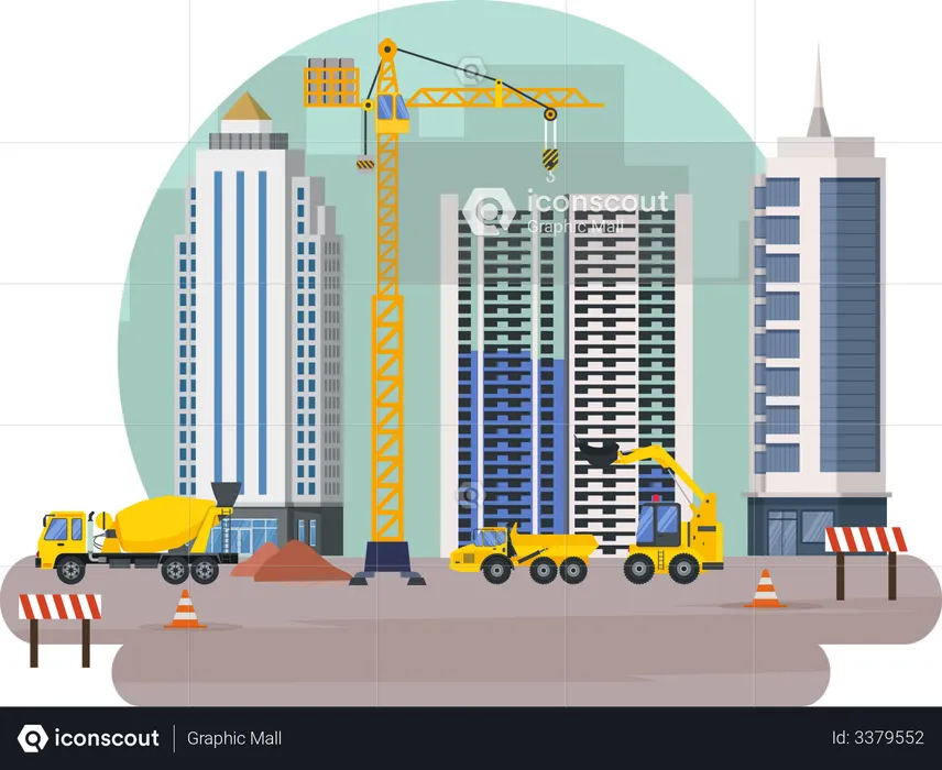 Construction Site  Illustration