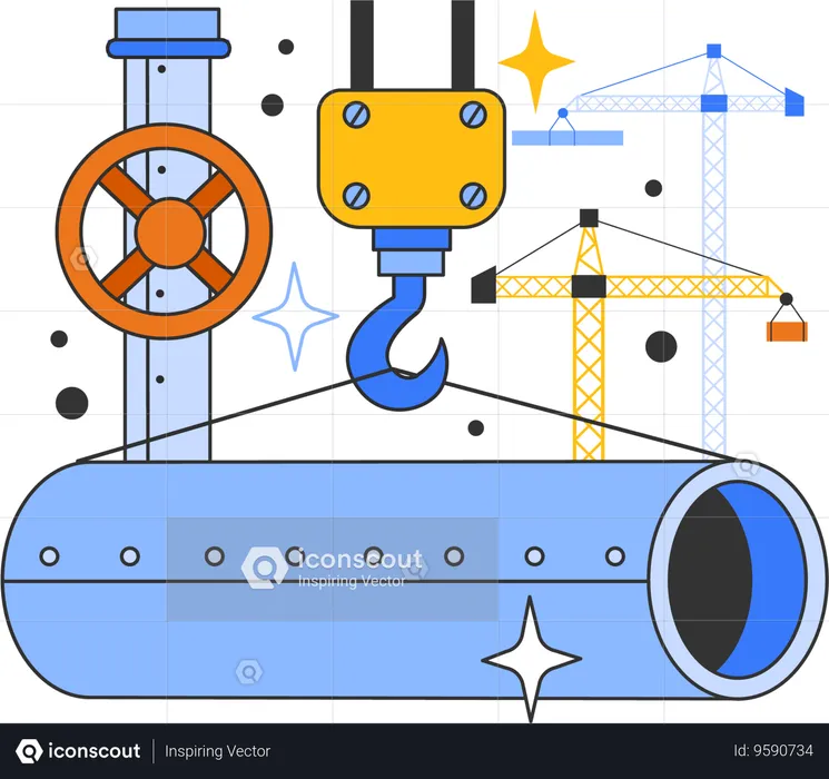 Construction site  Illustration