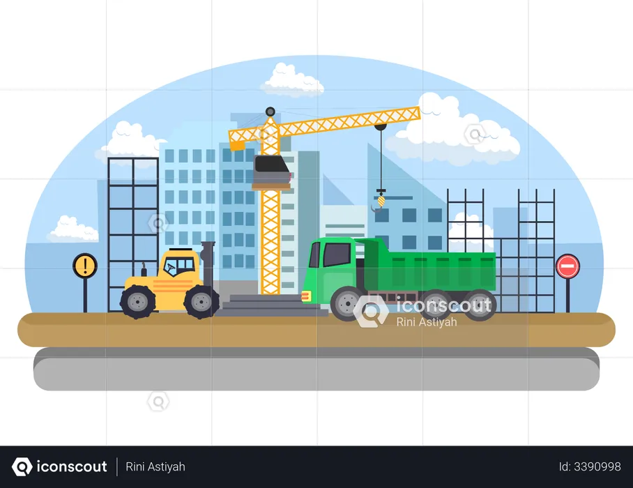 Construction Site  Illustration