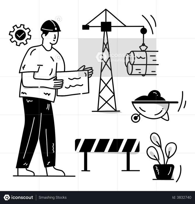 Construction Site  Illustration