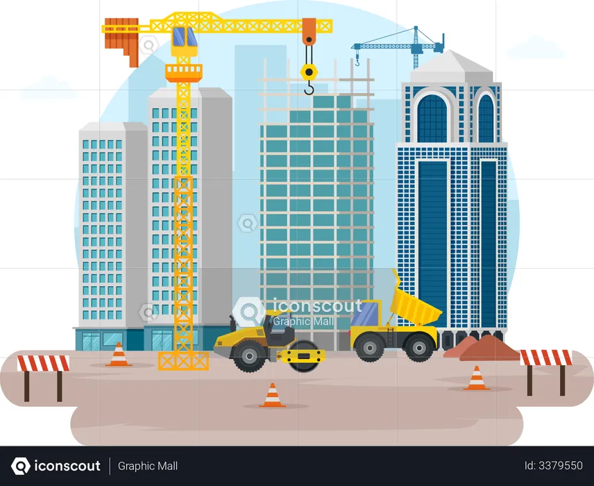 Construction Site  Illustration