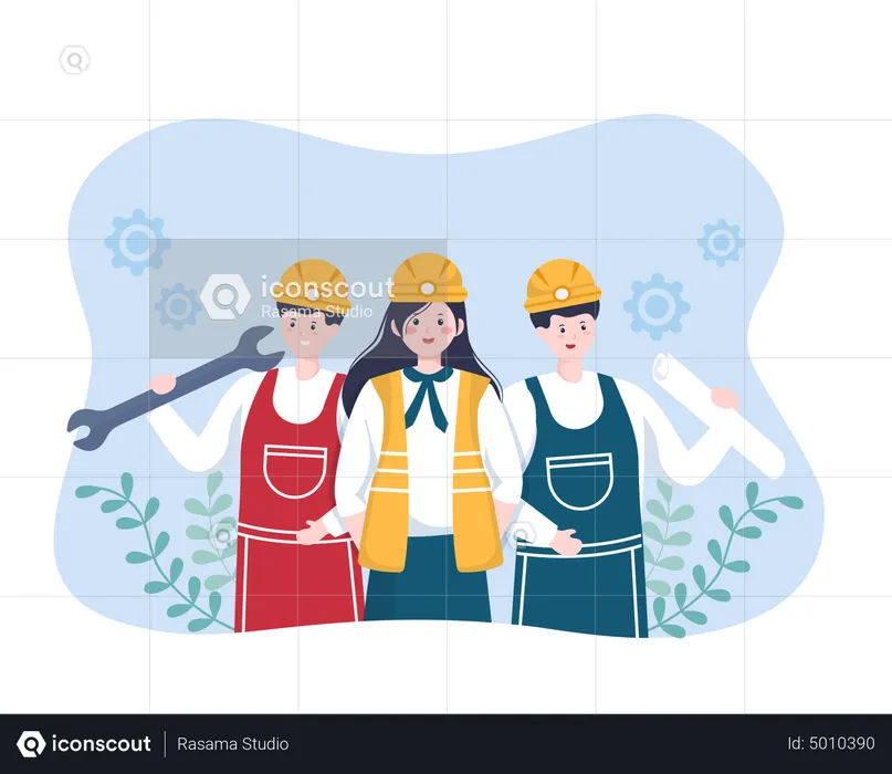 Construction Team  Illustration