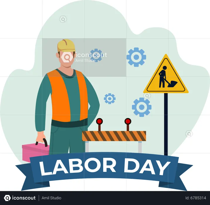 Construction worker  Illustration