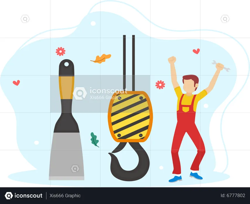 Construction worker  Illustration