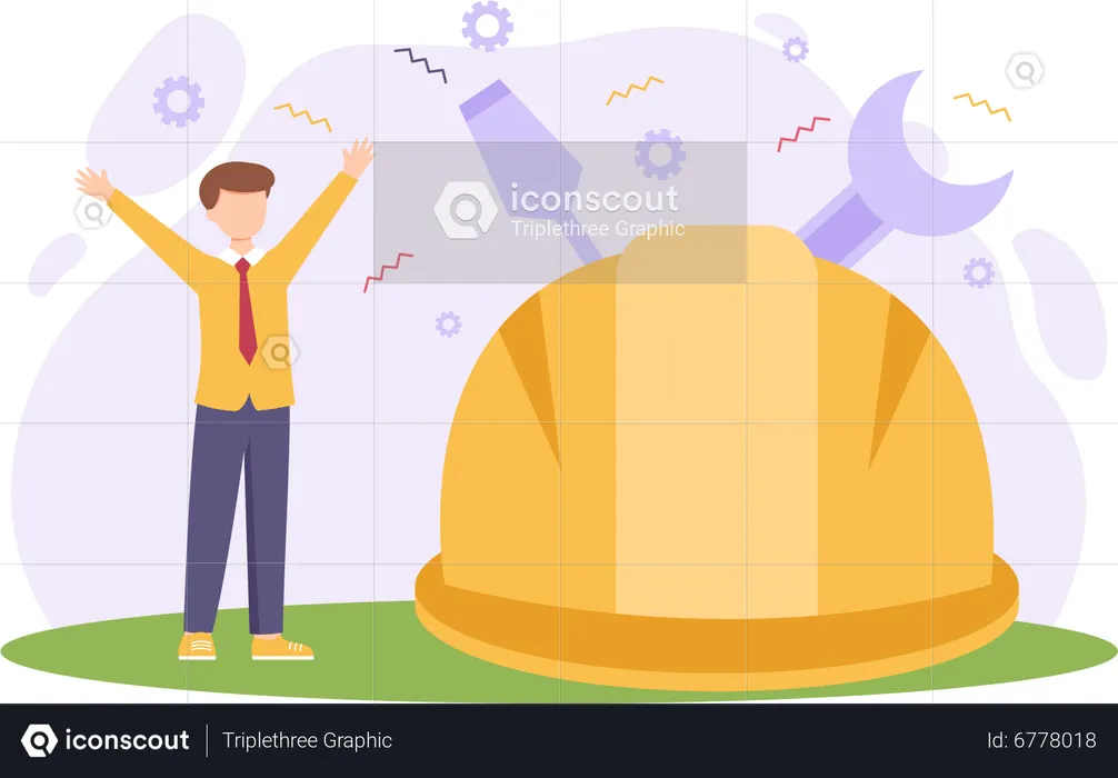 Construction worker  Illustration