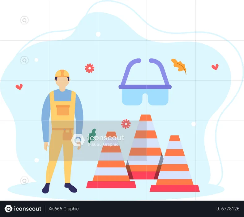 Construction worker  Illustration