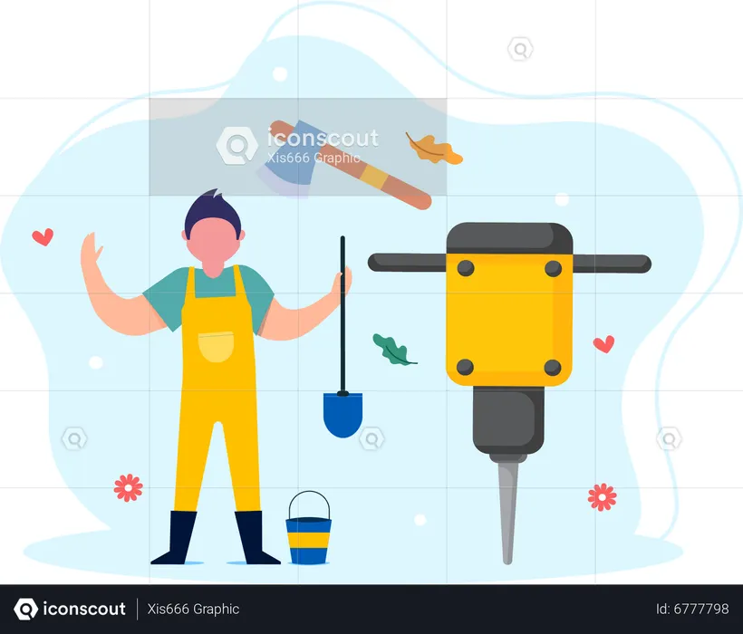 Construction worker  Illustration