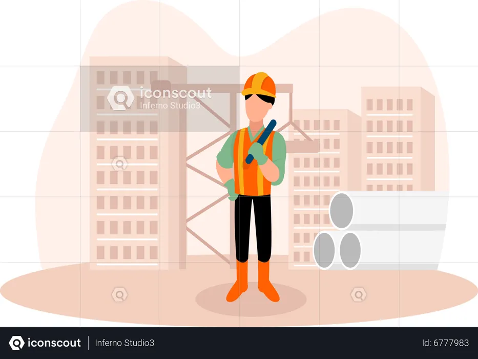 Construction worker  Illustration