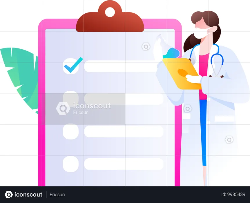 Consulta médica on-line  Ilustração