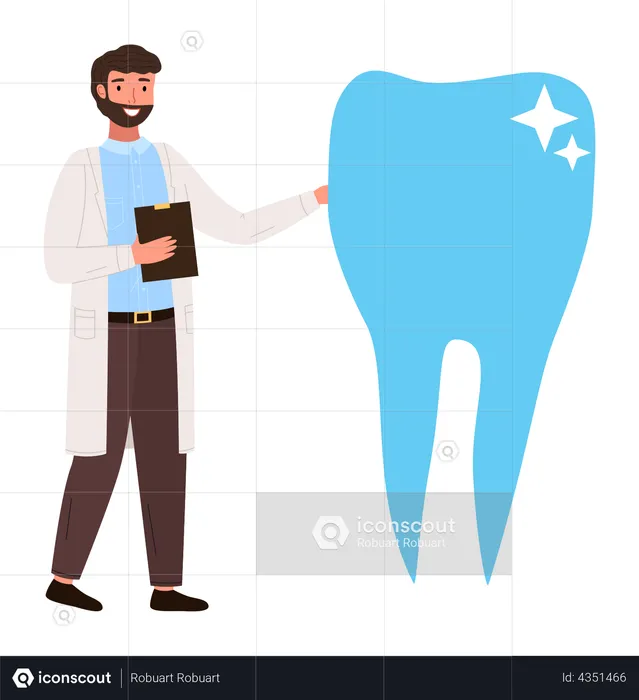 Consulta médica sobre odontologia  Ilustração