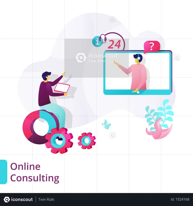 Consultoria on-line  Ilustração