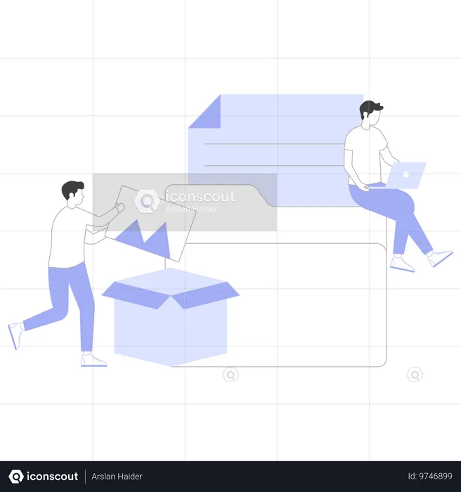 従業員による消費者分析調査  イラスト