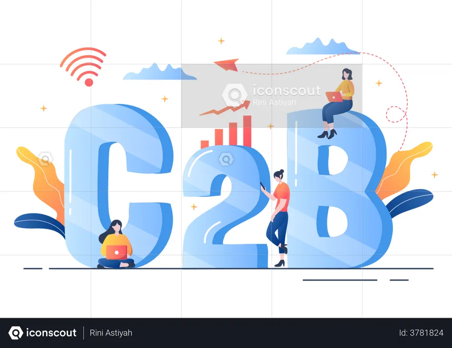 Consumer to Business  Illustration