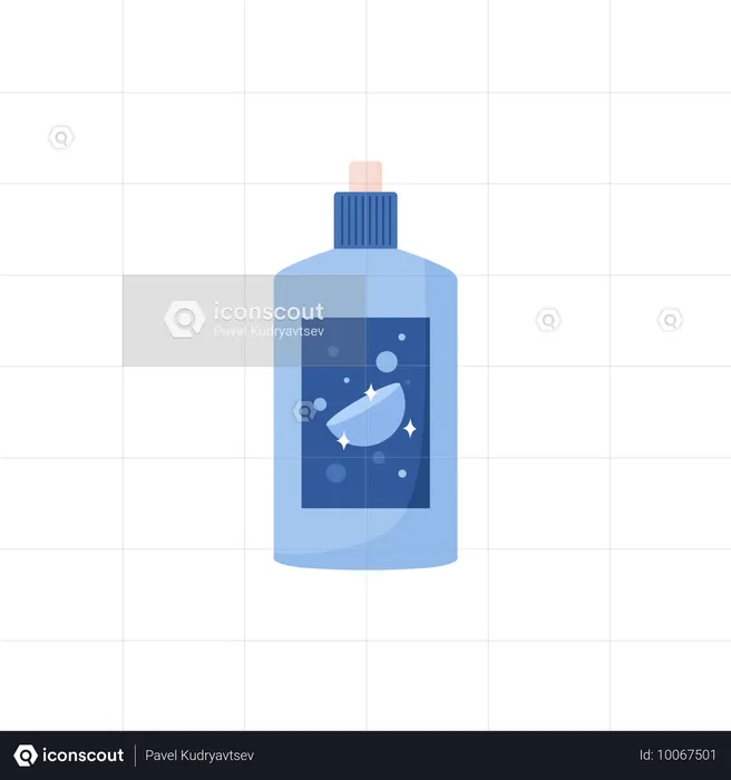 Contact lenses solution bottle  Illustration